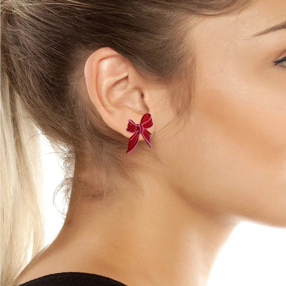 Betsey Johnson Red and Green  Holiday Earrings - Picture 11 of 16